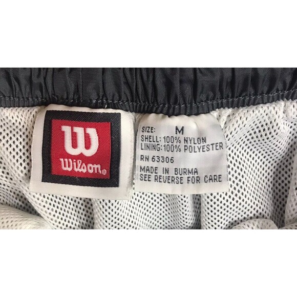 Wilson Dark Gray drawstring athletic shorts, Sz M, 5 pocket, nylon/polyester - Picture 7 of 9